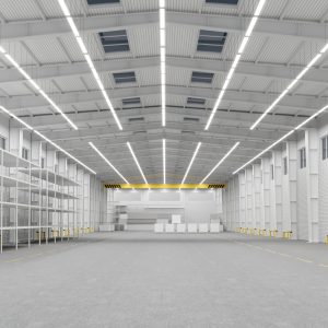 New empty warehouse or factory or shop